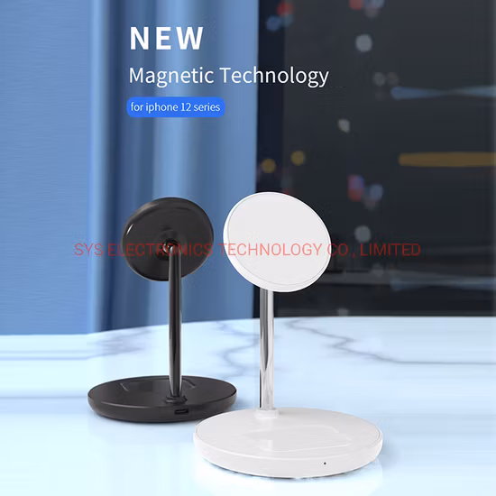 Supporto per caricabatterie wireless magnetico multiplo pieghevole Qi da 15 W